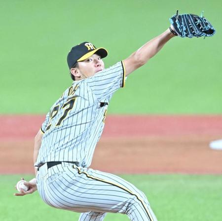 　力投する伊藤将（撮影・高部洋祐）