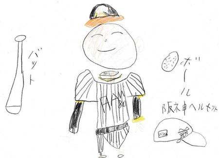 　岡田監督お孫さん作・似顔絵