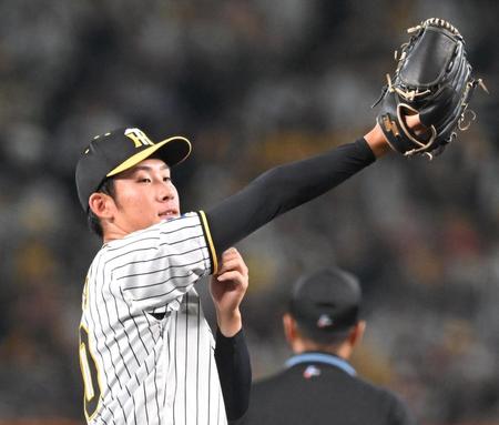 　２回、龍空に適時打を許した富田（撮影・高部洋祐）