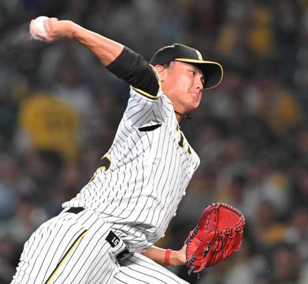 　力投する西純（撮影・高部洋祐）