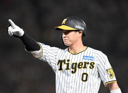 　３回、右前打を放った木浪（撮影・中田匡峻）