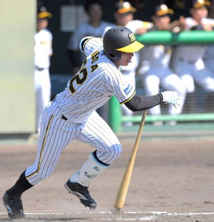 　ウエスタン広島戦で実戦復帰した植田（撮影・北村雅宏）