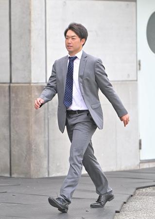 　戦力外通告を受けた山本（撮影・中田匡峻）