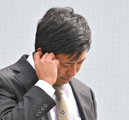 　戦力外通告を受けた渡辺雄（撮影・中田匡峻）