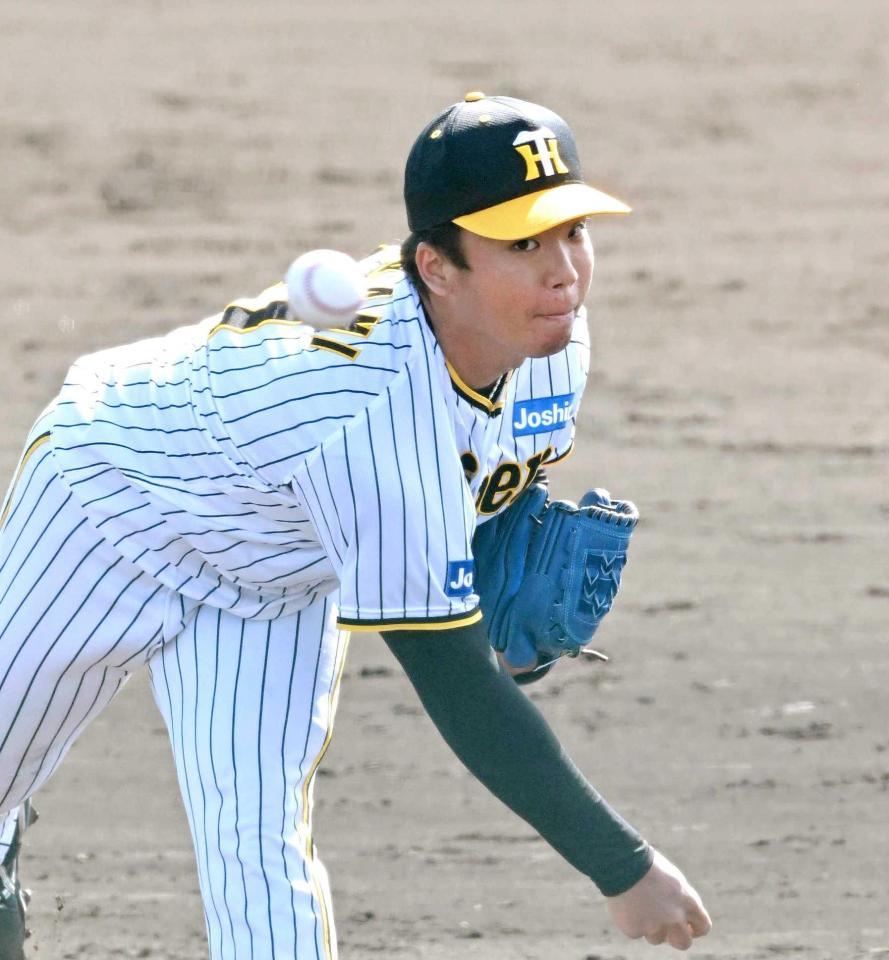 　５回無失点の好投を見せた村上（撮影・高部洋祐）