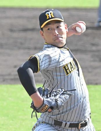 　力投する岩崎（撮影・高部洋祐）