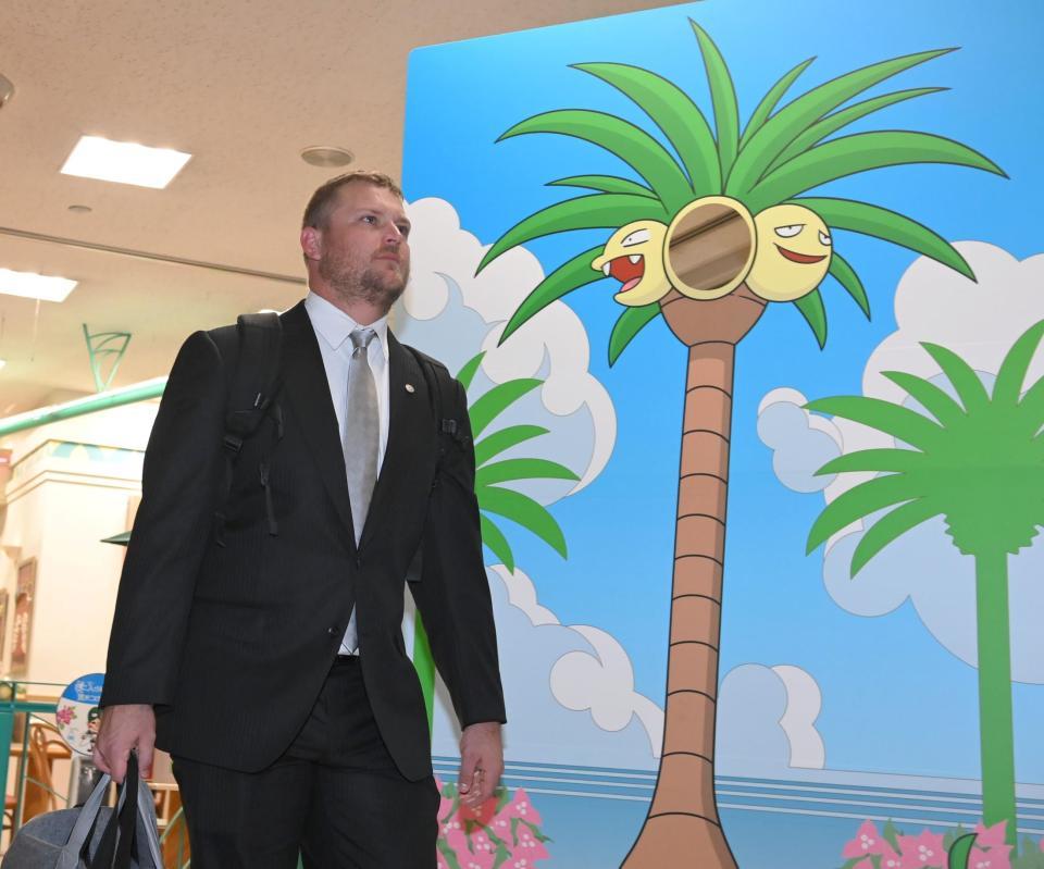 　宮崎に到着したノイジー（撮影・高部洋祐）