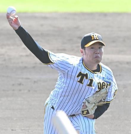 力投する西勇（撮影・高部洋祐）