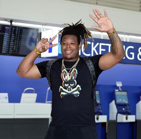 　シーズンを終え帰国するミエセス（撮影・山口登）