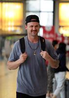 　シーズンを終え帰国するブルワー（撮影・山口登）