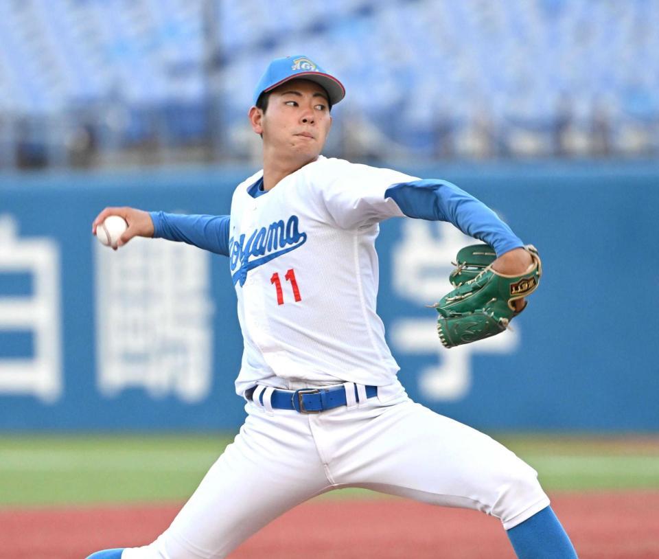 　阪神からドラフト１位指名された青学大・下村海翔