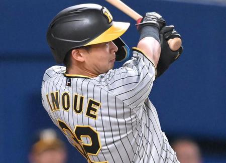 阪神・井上広大がランチ特打で柵越え連発　１１０スイング中１８本　ネット上部への特大弾も