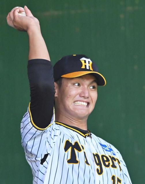 阪神・西純 今キャンプ自身最多114球 岡田監督の前で直球披露「来年