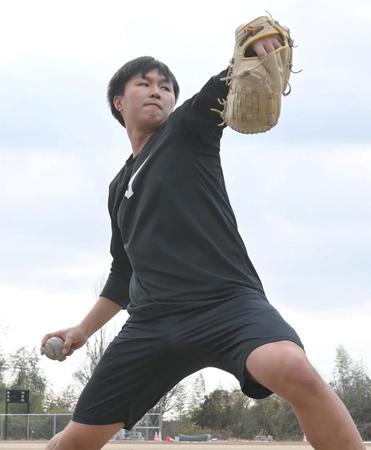 阪神ドラ６・津田自主トレ公開「とにかく０に抑えられるピッチャーに」