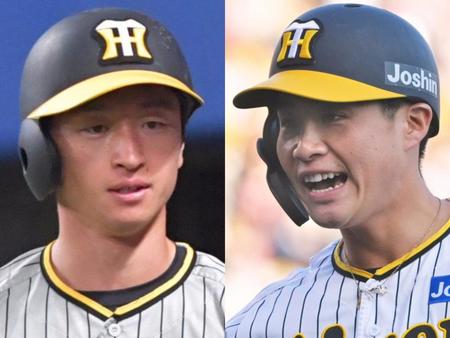 　阪神・近本（左）、木浪