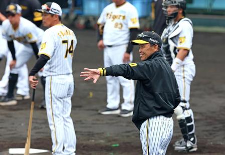 阪神・岡田監督 いきなり日本一オーダー 主力ズラリで24年初対外試合 “本拠地”で「顔見せや」