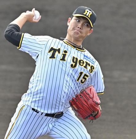 　４回から登板した西純（撮影・北村雅宏）