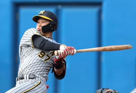 　５回、バットを折られ凡打に倒れる野口（撮影・田中太一）