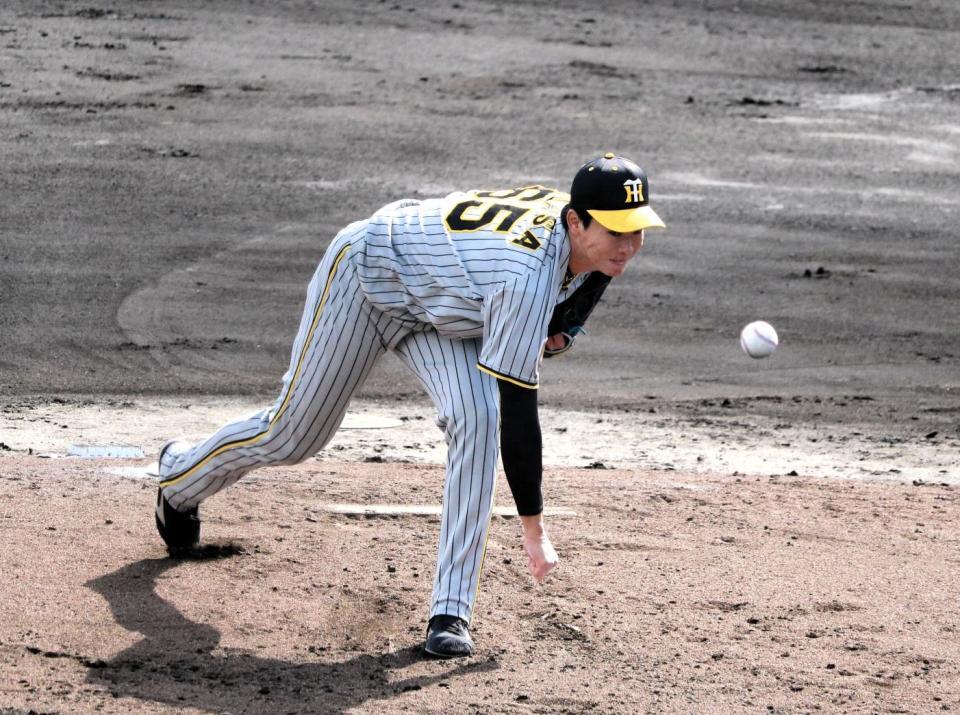 　教育リーグ・広島戦で１回無安打無失点、２奪三振だった湯浅