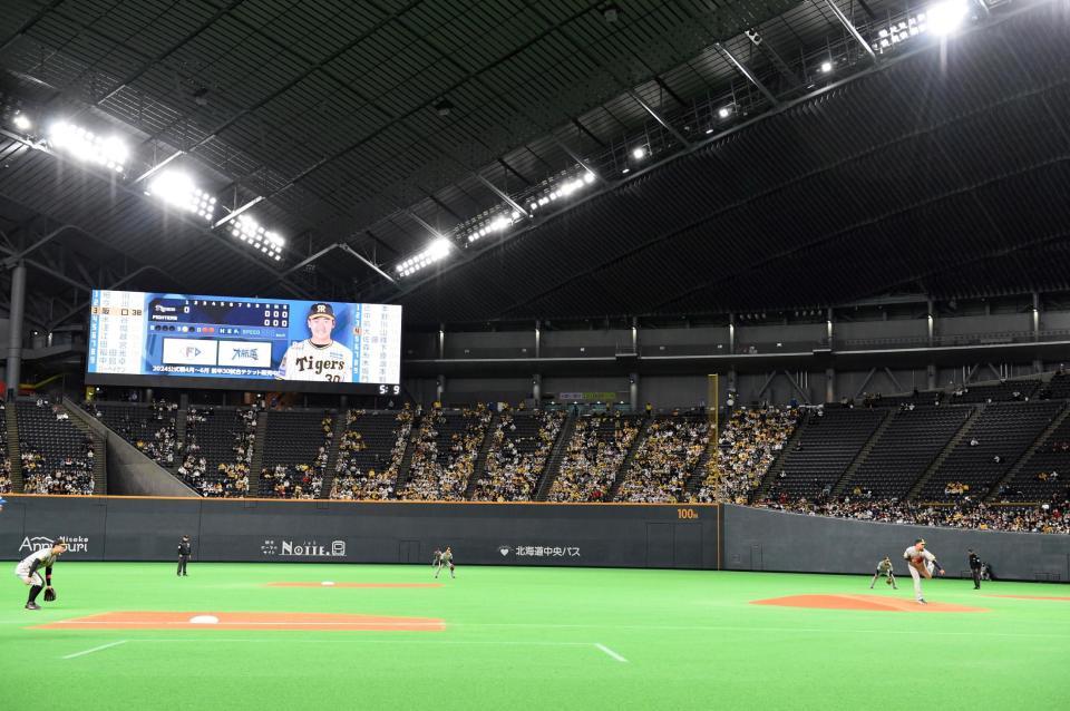 　札幌ドームで先発登板した門別（撮影・堀内翔）