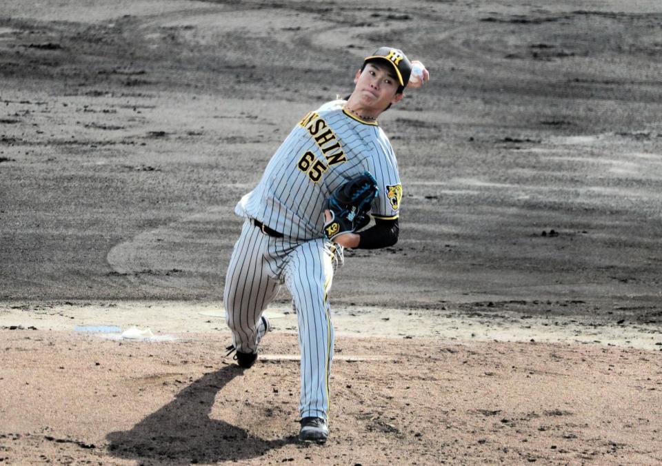 　教育リーグ・広島戦で１回無安打無失点、２奪三振に抑えた湯浅