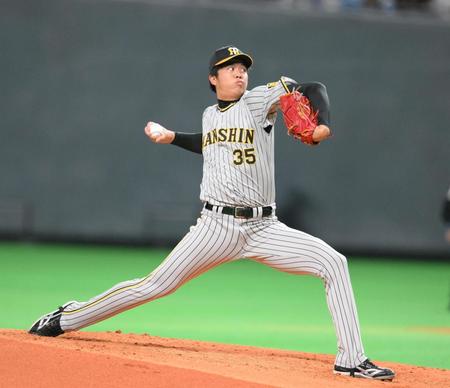 　日本ハム戦に先発した才木（撮影・堀内翔）