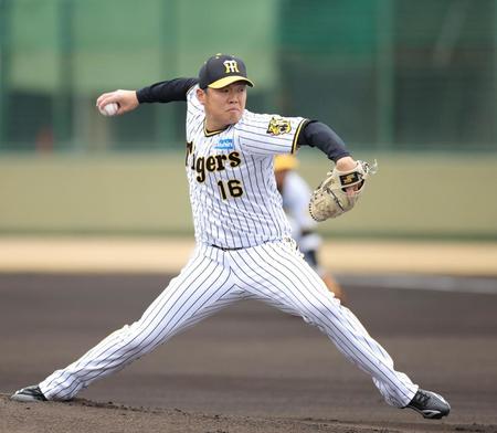 　ソフトバンク戦に登板した西勇（撮影・坂部計介）