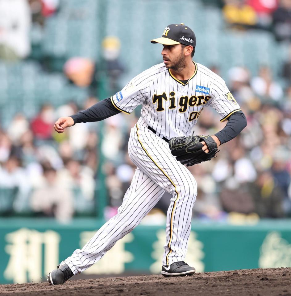 　８回から４番手で登板したゲラ（撮影・中田匡峻）