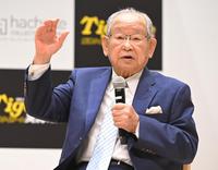 　阪神について語る吉田義男氏（撮影・石井剣太郎）