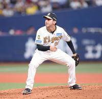 　８回、２番手で登板したゲラ（撮影・中田匡峻）