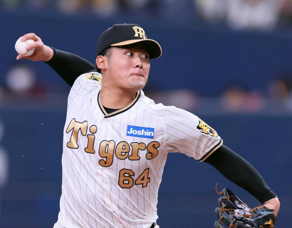 　７回に登板し、１イニングを無失点に抑えた岡留（撮影・立川洋一郎）