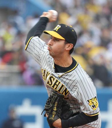 　８回、無失点の好リリーフを見せたゲラ（撮影・金田祐二）