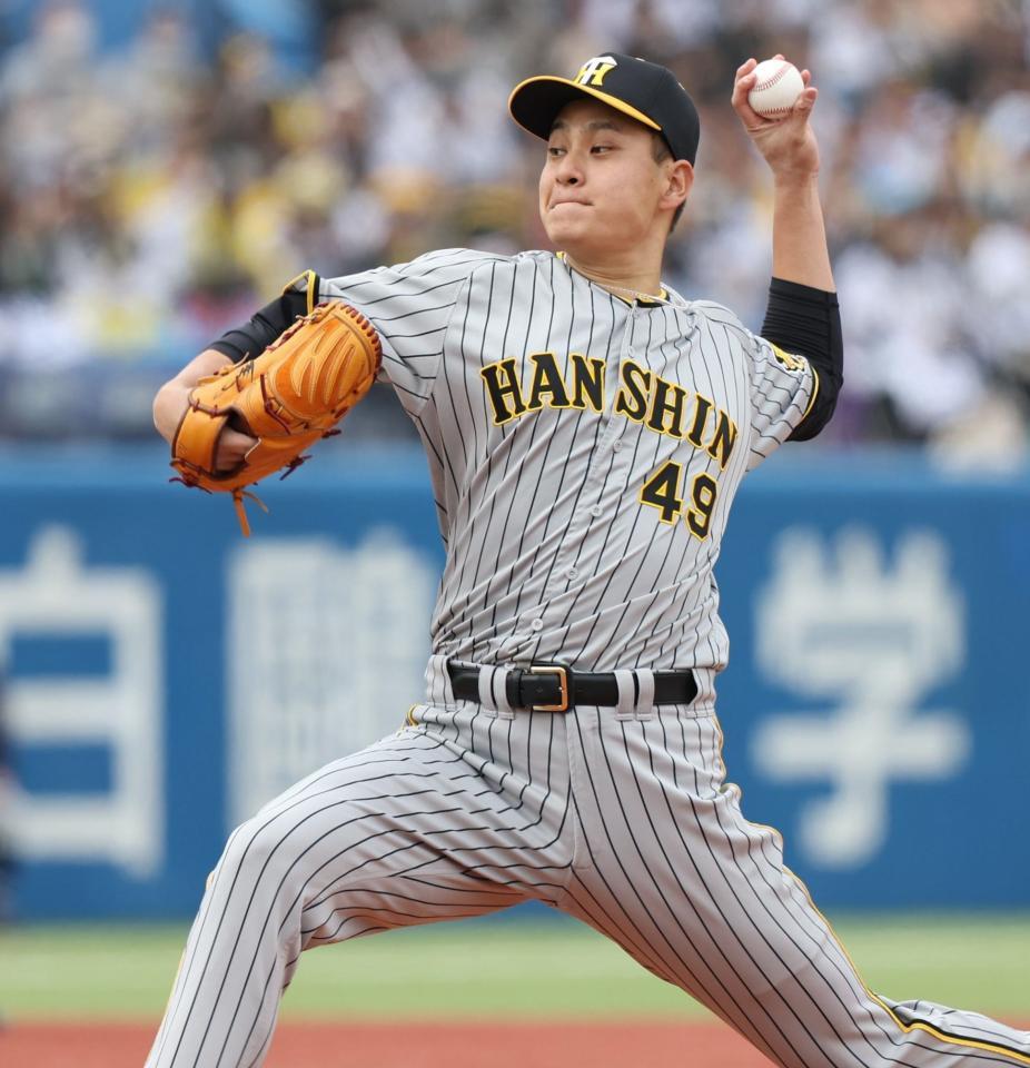 　力投する大竹（撮影・金田祐二）