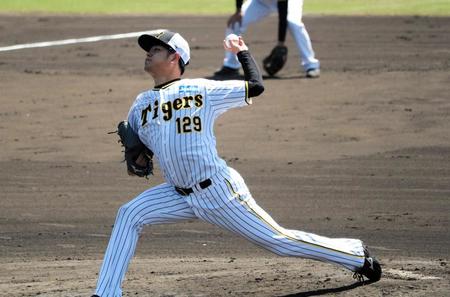 　術後初のシート打撃登板を果たした高橋