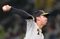 　８回を無失点に抑えるゲラ（撮影・田中太一）