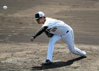 　術後初のシート打撃登板を果たした高橋