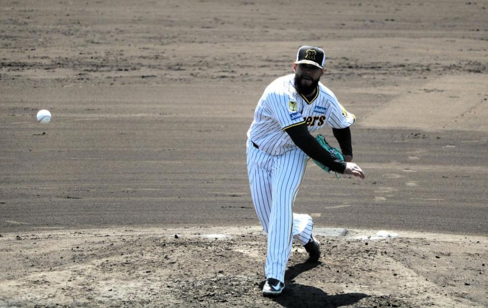 　シート打撃に登板したベタンセス