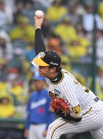　先発し力投する才木（撮影・石井剣太郎）