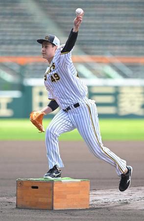 阪神・大竹 岡田監督の教え「もっと遊んで投球」継続へ