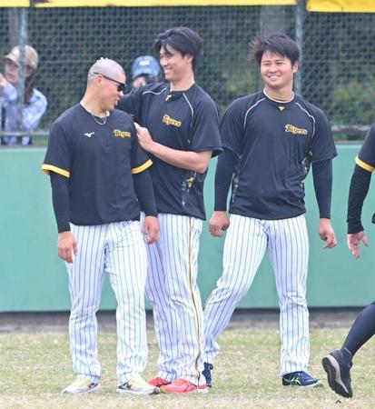 【写真】阪神の若手投手　すっきり通り越して五厘刈り　別人みたい