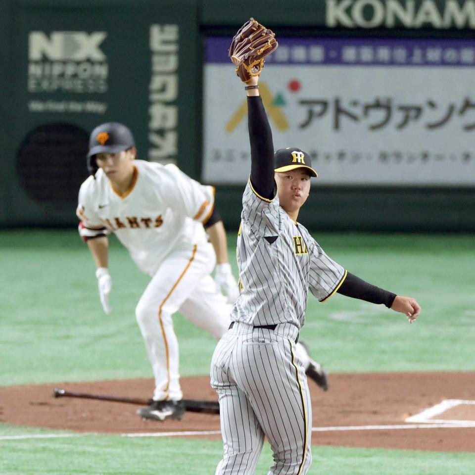 　１回、門脇に適時打を浴びる門別（撮影・金田祐二）