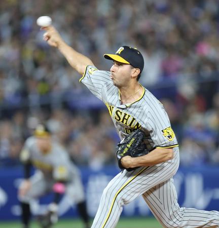 　力投するゲラ（撮影・金田祐二）