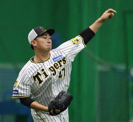 　キャッチボールをする桐敷（撮影・中田匡峻）