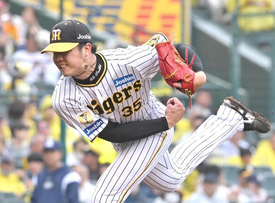 　力投する才木（撮影・北村雅宏）