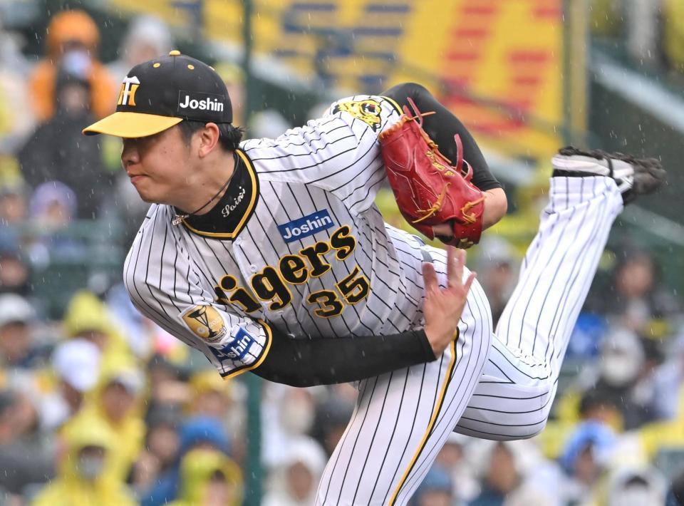 　力投する才木（撮影・北村雅宏）