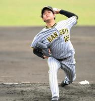 　地元・静岡で３回無失点と好投した高橋（撮影・伊藤笙子）