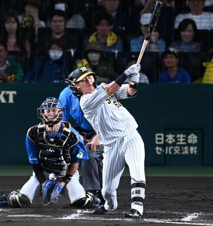 　６回、空振り三振に倒れる小野寺（撮影・飯室逸平）