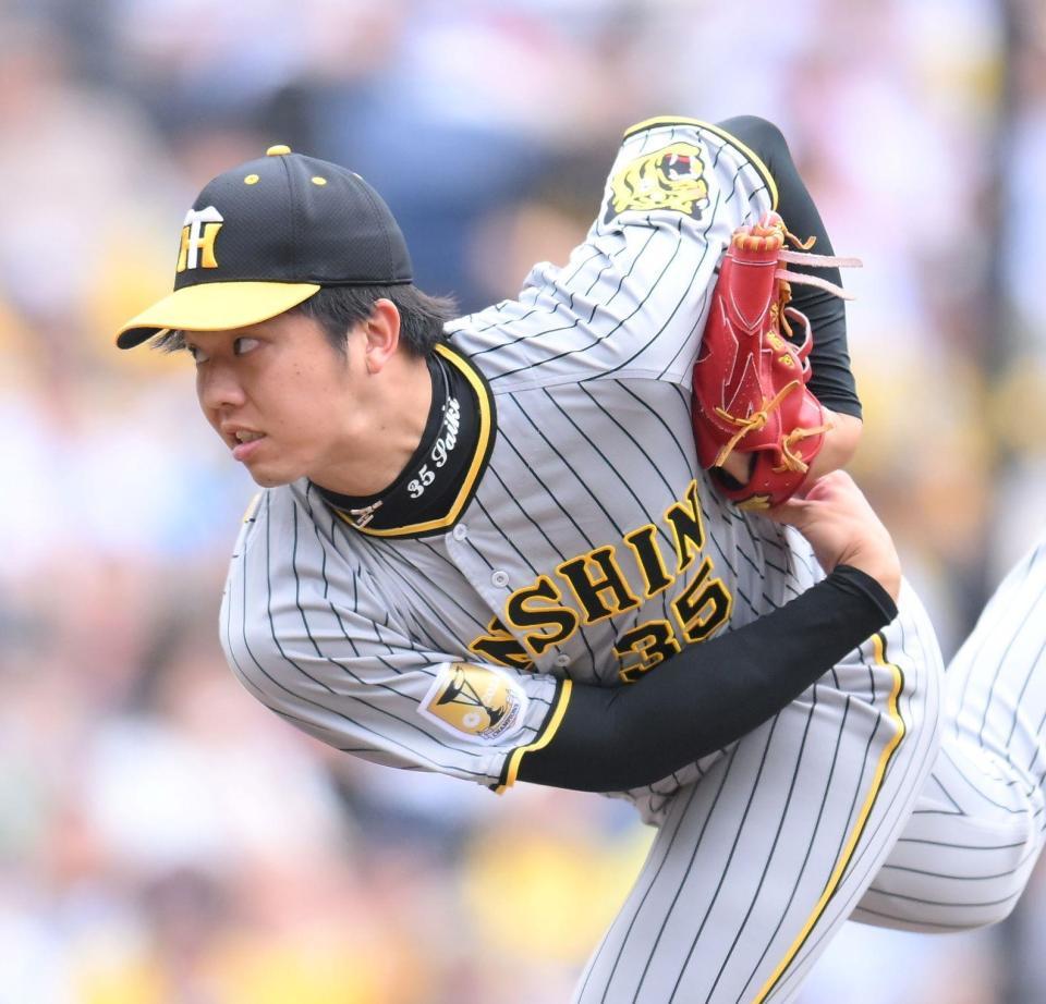 　力投する先発の才木（撮影・伊藤笙子）