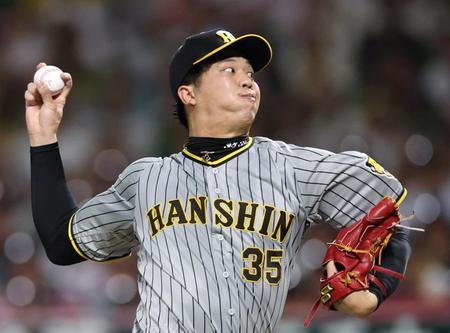 　先発し、投げ込む才木（撮影・田中太一）