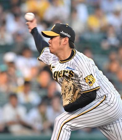 　力投する西勇（撮影・北村雅宏）